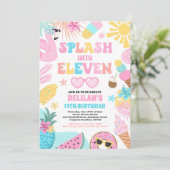 Invitation Plage tropicale 11e anniversaire (Debout devant)