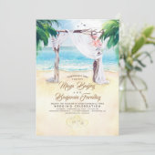 Invitation Plage tropicale Arbor Dreamy Mariage d'été (Debout devant)