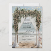Invitation Plage tropicale Arbor floral (Devant)