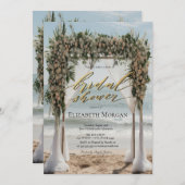 Invitation Plage tropicale Arbor floral (Devant / Derrière)