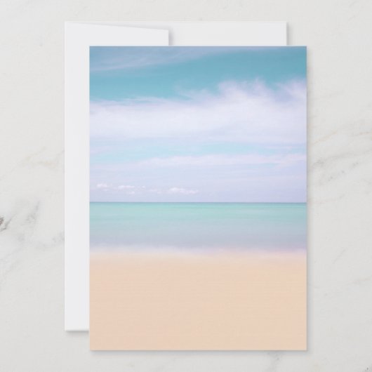 Invitation Plage tropicale Arbor Floral Lumières Mariage (Dos)