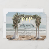 Invitation Plage tropicale Arbor floral RSVP (Devant)
