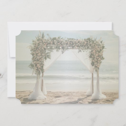Invitation Plage tropicale Arbor floral RSVP (Dos)