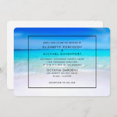 Invitation Plage tropicale avec Mariage de mer turquoise (Devant / Derrière)