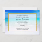 Invitation Plage tropicale avec Mariage de mer turquoise (Devant)