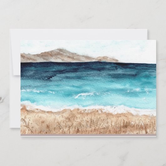 Invitation Plage tropicale avec Mariage lumineux (Dos)