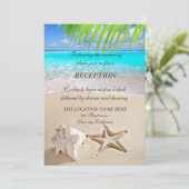 Invitation Plage tropicale, Bord de mer, Réception de coquill (Debout devant)