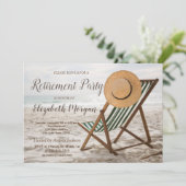 Invitation Plage Tropicale, Chaise Fête de retraite (Debout devant)