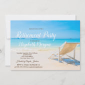 Invitation Plage tropicale, Chaise Relax Retraite Party (Devant)