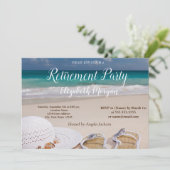 Invitation Plage tropicale cool, Palm, Partie de retraite cha (Debout devant)