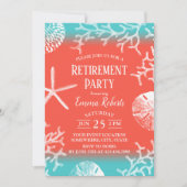 Invitation Plage tropicale Coral Reef Starfish Retraite (Devant)