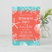 Invitation Plage tropicale Coral Reef Starfish Retraite (Debout devant)