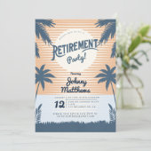 Invitation plage tropicale coucher de soleil (Debout devant)