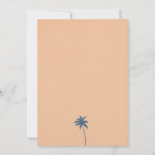 Invitation plage tropicale coucher de soleil (Dos)