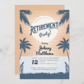 Invitation plage tropicale coucher de soleil (Devant / Derrière)