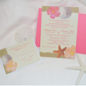 Invitation Plage tropicale Déjeuner nuptial rustique