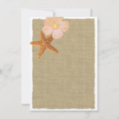 Invitation Plage tropicale Déjeuner nuptial rustique (Dos)