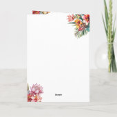 Invitation Plage tropicale Destination Mariage Passeport QR C (Dos)