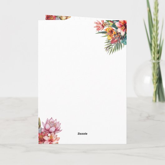 Invitation Plage tropicale Destination Mariage Passeport QR C (Dos)