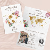 Invitation Plage tropicale Destination Mariage Passeport QR C