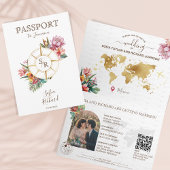 Invitation Plage tropicale Destination Mariage Passeport QR C