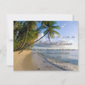 Invitation Plage tropicale, Dîner de répétition (Devant)