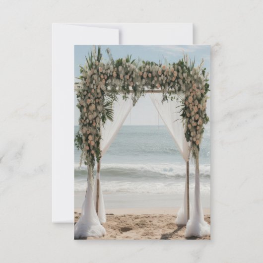 Invitation Plage tropicale Dîner de répétition (Dos)