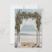 Invitation Plage tropicale Dîner de répétition (Dos)