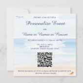 Invitation *~* Plage tropicale DIY AR29 Générique TOUT ÉVÉNEM (Dos)