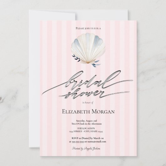 Invitation Plage tropicale Floral Arbor Bridal (Devant)
