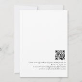 Invitation Plage tropicale Floral QR Code Mariage (Dos)