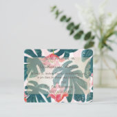 Invitation Plage tropicale Hibiskus Palm Dîner de répétition (Debout devant)