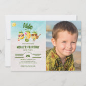 Invitation Plage tropicale Luau Pineapple Anniversaire (Devant)