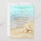 Invitation Plage tropicale, Mariage de coquillages (Devant)