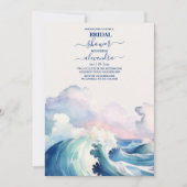 Invitation Plage tropicale moderne Fête des mariées océanique (Devant)