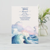 Invitation Plage tropicale moderne Fête des mariées océanique (Debout devant)