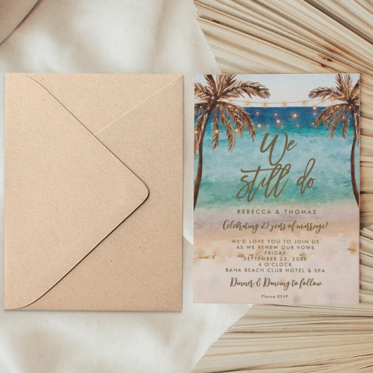 Invitation plage tropicale nous faisons encore voeu renouvell
