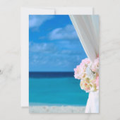 Invitation Plage tropicale Océan Floral moderne Mariage d'été (Dos)