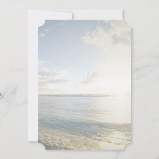 Invitation Plage tropicale, Palm, Fête des mariées des lumièr (Dos)