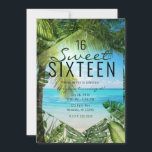 Invitation Plage tropicale Palm Feuille Summer Island Sweet 1<br><div class="desc">personnaliser pour tout événement</div>