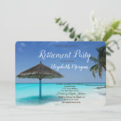 Invitation Plage tropicale, Palm, Retraite relaxante (Debout devant)