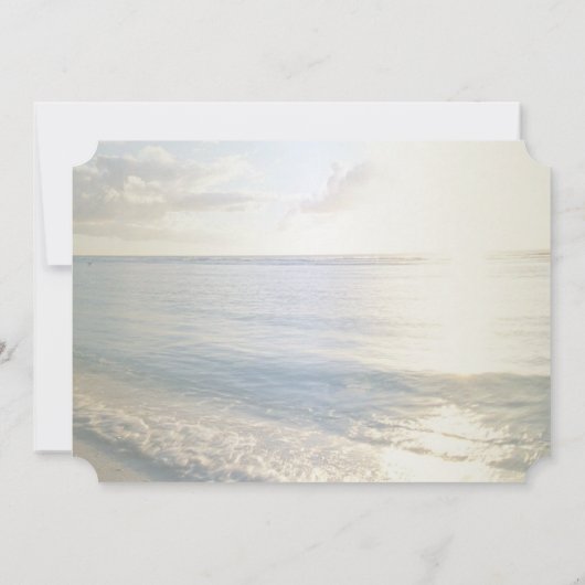 Invitation Plage tropicale, Palm RSVP (Dos)