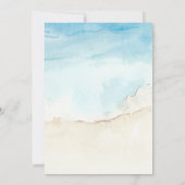 Invitation Plage Tropicale Palmier Étoile de David Bar Mitzva (Dos)