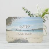 Invitation Plage tropicale, Palmier  RSVP (Debout devant)