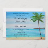 Invitation Plage tropicale Palmiers Destination Mariage (Devant)