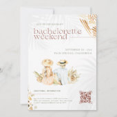 Invitation Plage Tropicale Palmiers | Week-end Enterrement de (Devant)