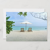 Invitation Plage tropicale, Parti de la retraite des chaises (Dos)