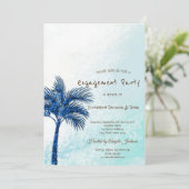 Invitation Plage tropicale, Parties scintillant Blue Palms Fi (Debout devant)