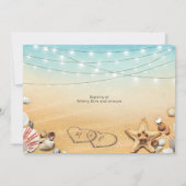 Invitation Plage Tropicale Photo de Couple Mariage Douche (Dos)