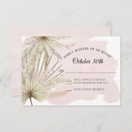 Invitation Plage tropicale Plage boho Jungle Terre (Devant / Derrière)